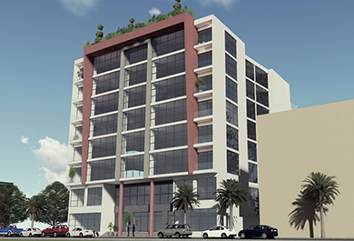 Projet Ben NDIAYE, Ben Ndiaye est un projet encours dans la zone socabeg-Ngor Almadies. Avec unelarge surface de 500 m2, à usagede bureaux et  habitationle bâtiment est un R+5avec une terrasse.